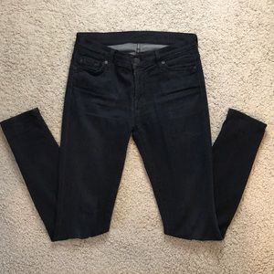 7 for all mankind black skinny jeans